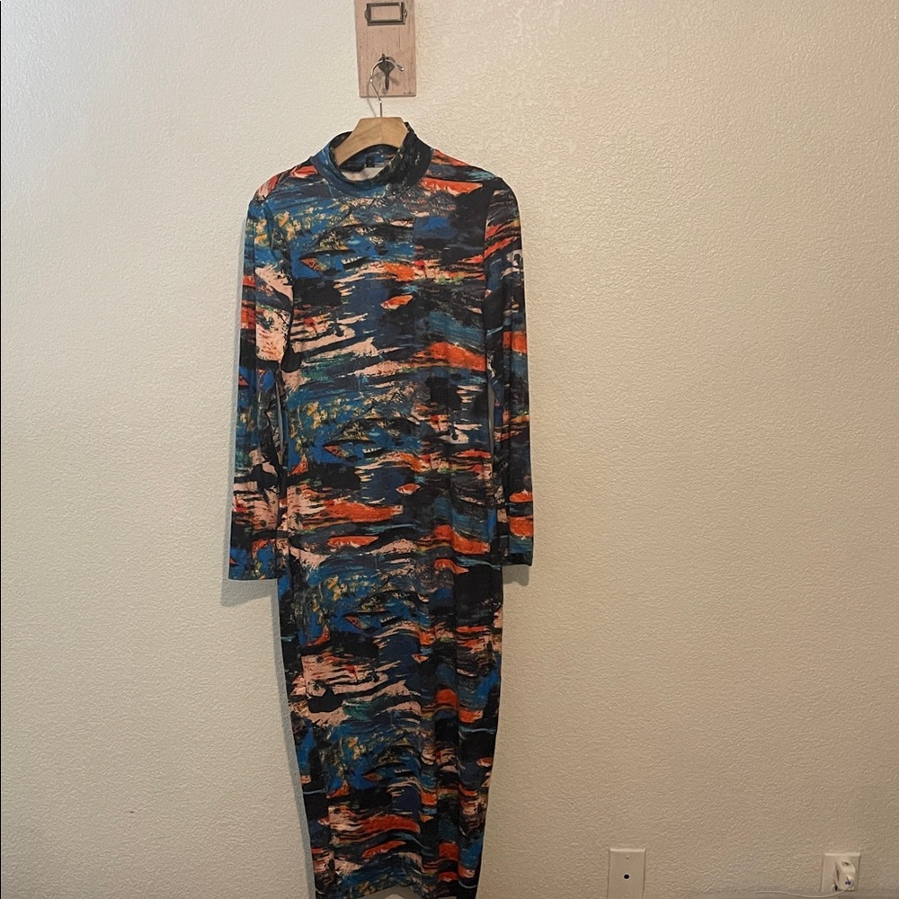SHEIN Multicolor Long Sleeve Dress